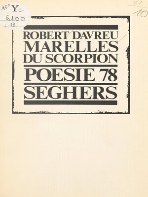 cover image of Marelles du scorpion